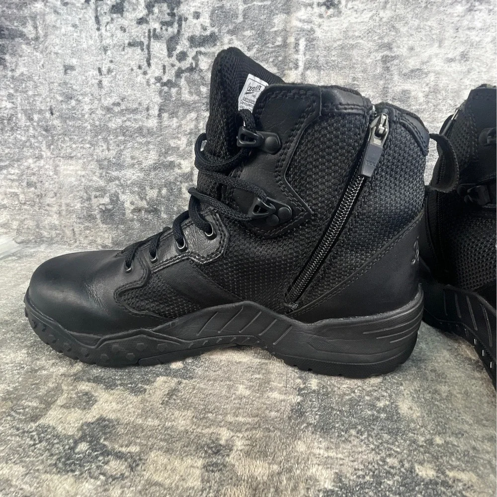 Danner Scorch Side Zip Tactical Boots Mens 10.5 Black Mesh Duty Boots